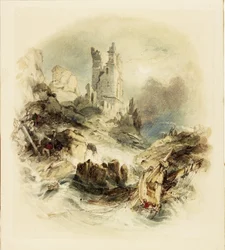 Shipwreck off Dunstanburgh Castle